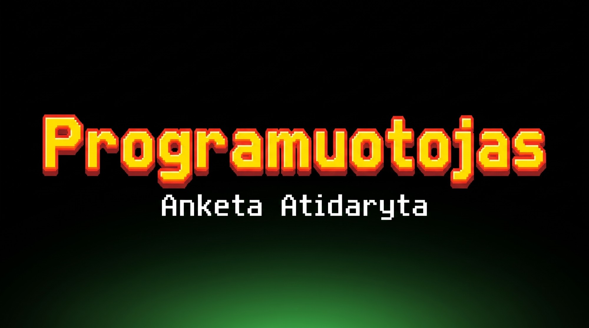 Programuotojas: anketa atidaryta